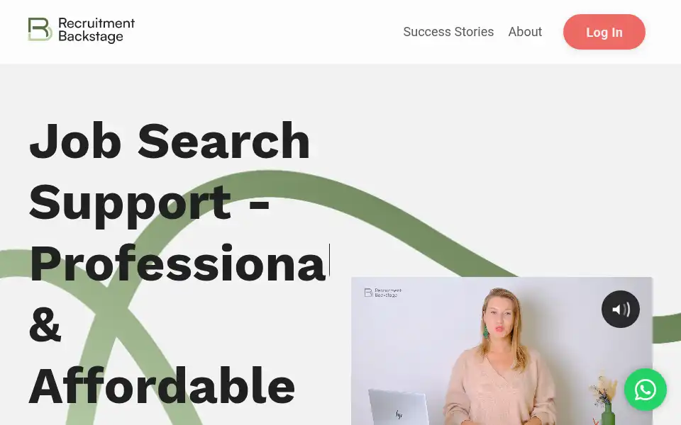 Screenshot of recruitmentbackstage.com