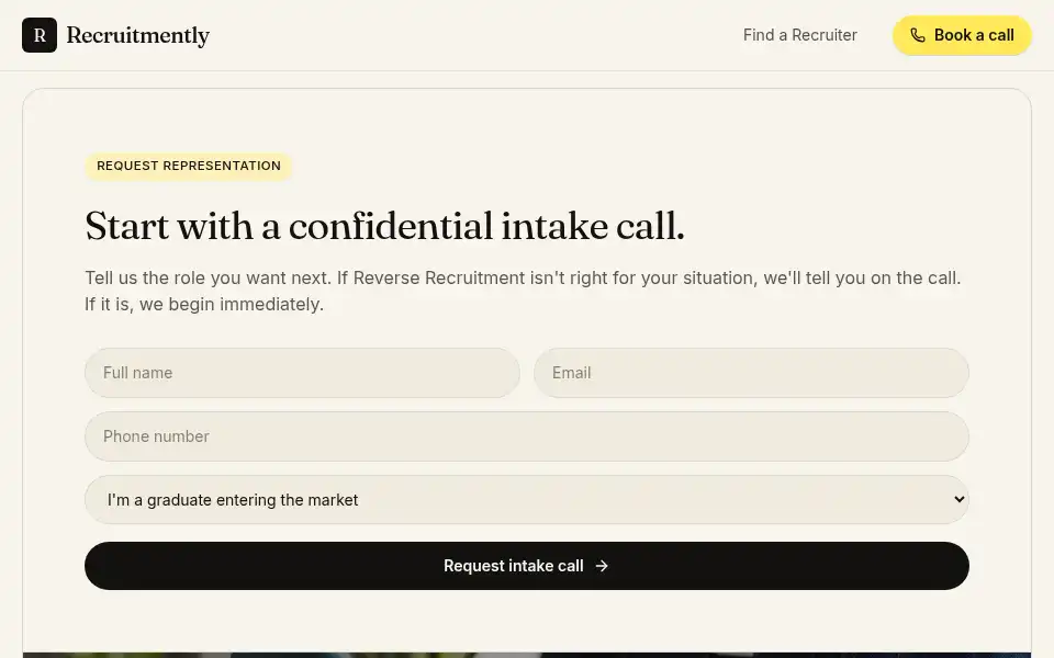 Screenshot of recruitmently.io