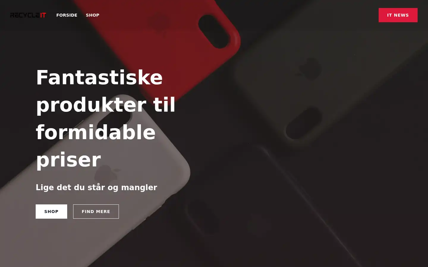 Screenshot of recycleit.dk