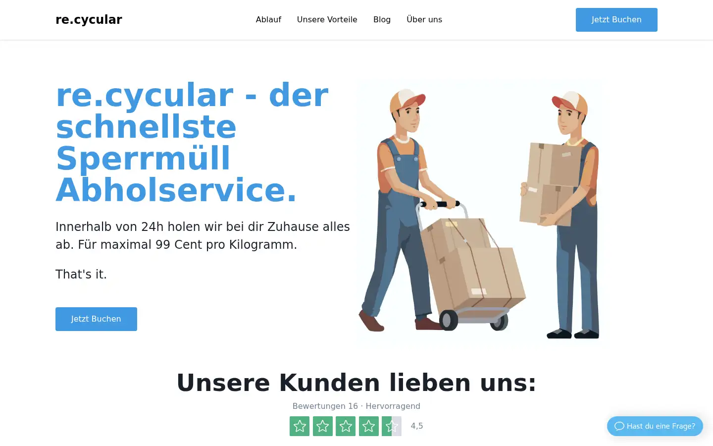Screenshot of recycular.de