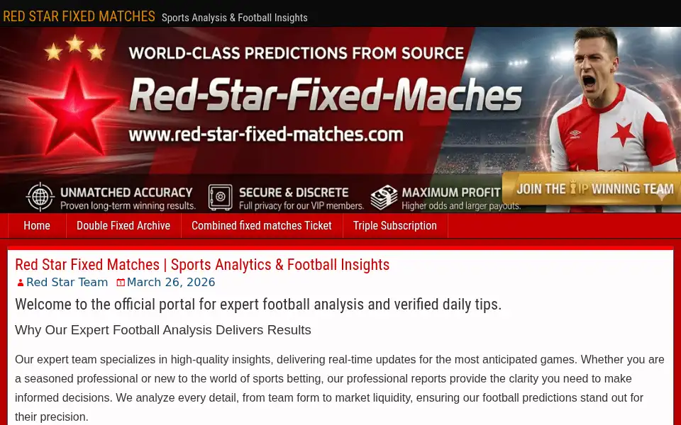 Screenshot of red-star-fixed-matches.com
