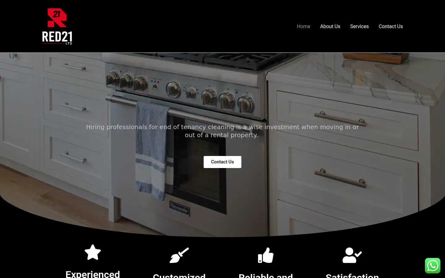 Screenshot of red21cleaning.com