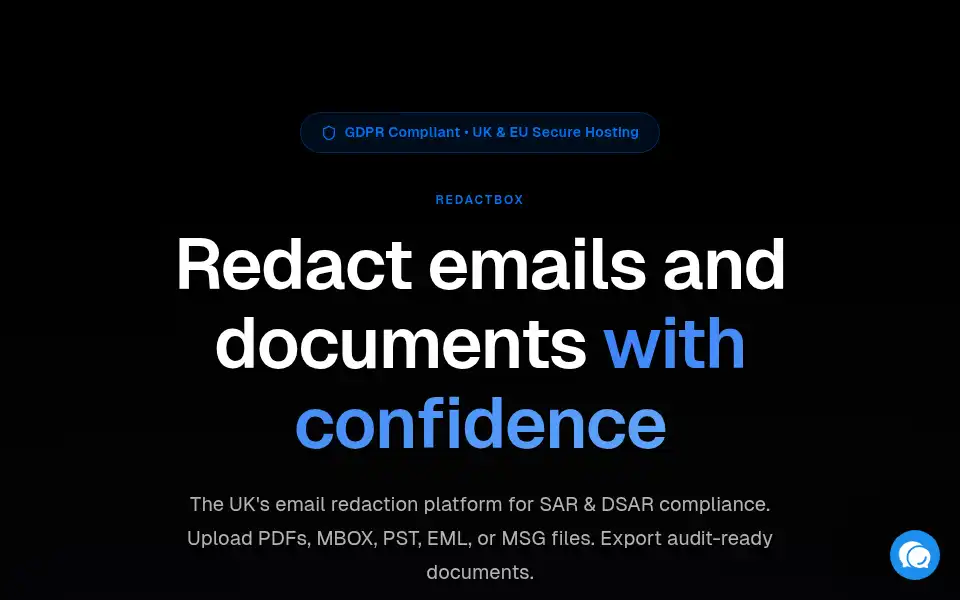Screenshot of redactbox.co.uk