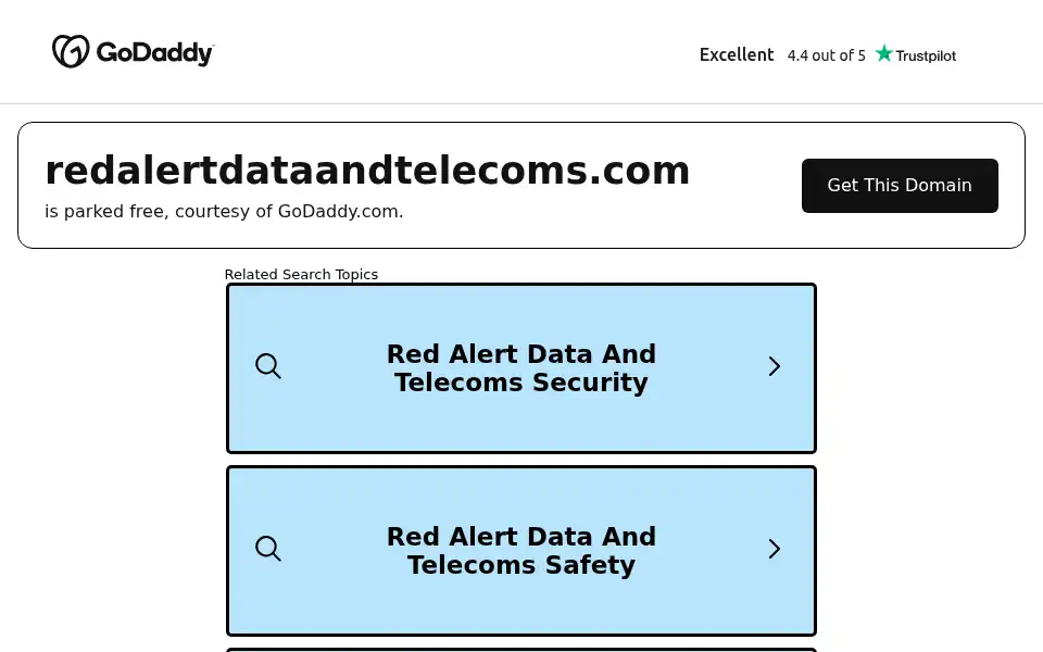 Screenshot of redalertdataandtelecoms.com