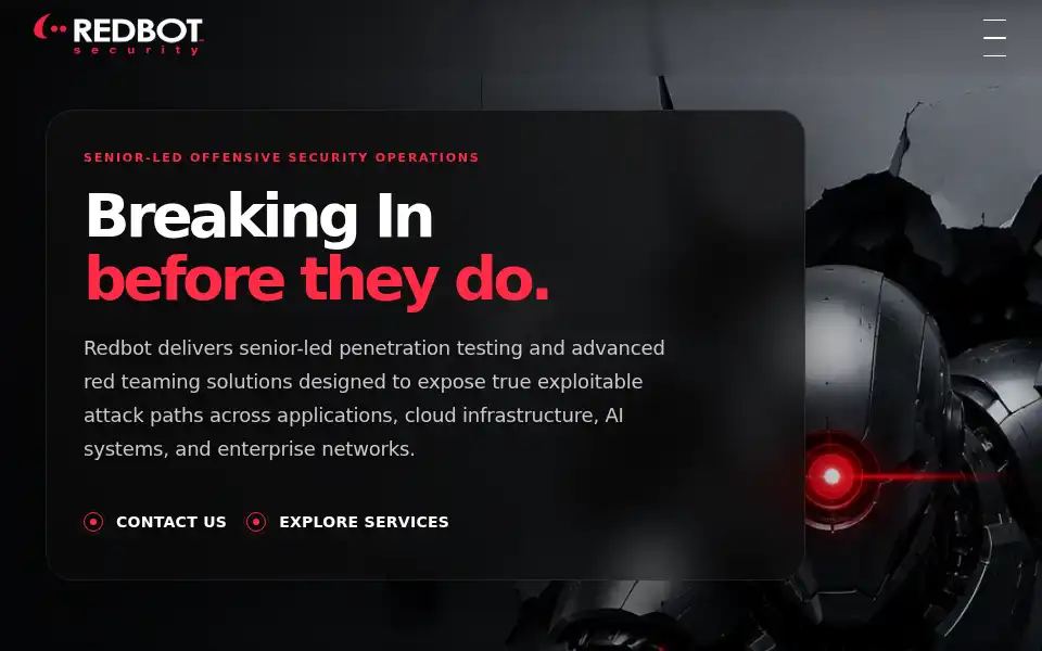Screenshot of redbotsecurity.com