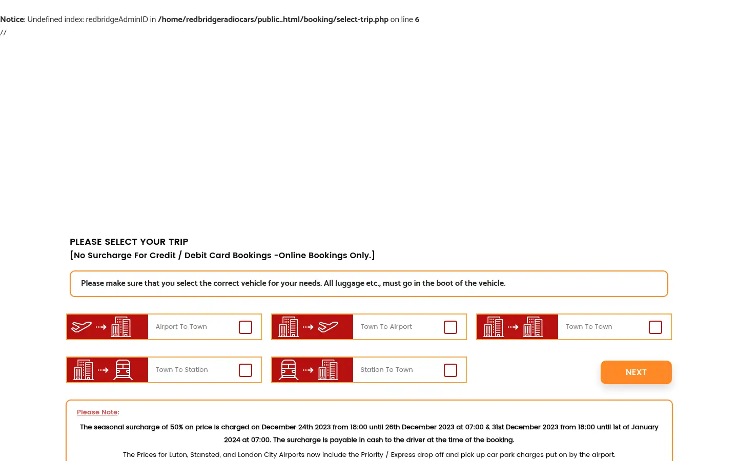 Screenshot of redbridgeradiocars.com
