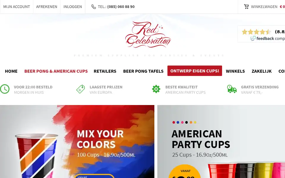 Screenshot of redcelebration.com