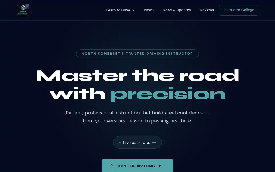 Screenshot of redcliffedrivingschool.co.uk