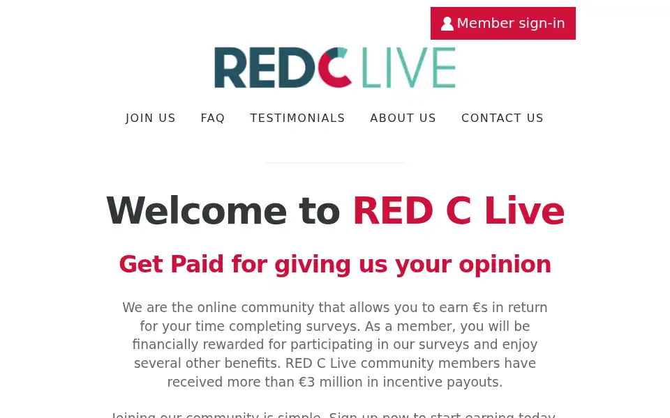 Screenshot of redclive.ie