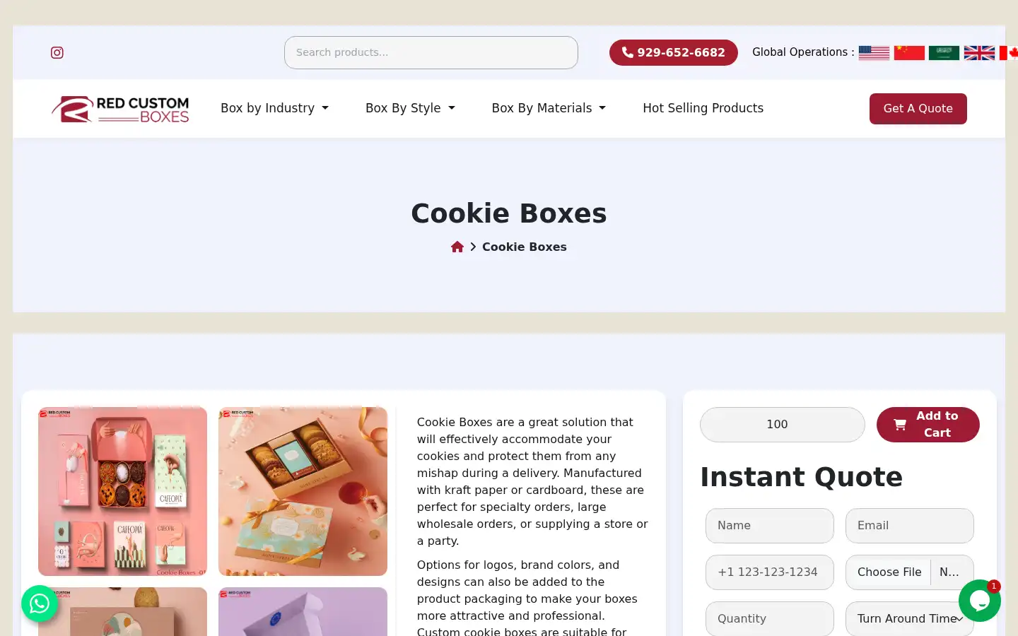 Screenshot of redcustomboxes.com