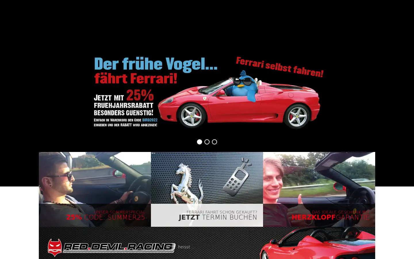 Screenshot of reddevilracing.de