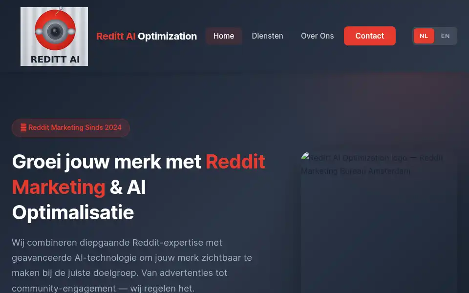 Screenshot of redditmarketing.nl