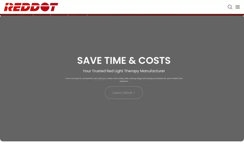 Screenshot of reddotled.com