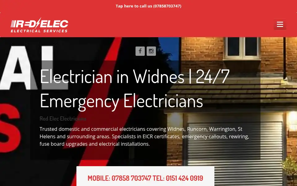 Screenshot of redelecnw.co.uk