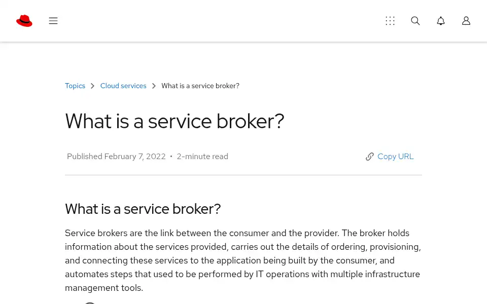 Screenshot of redhat.com