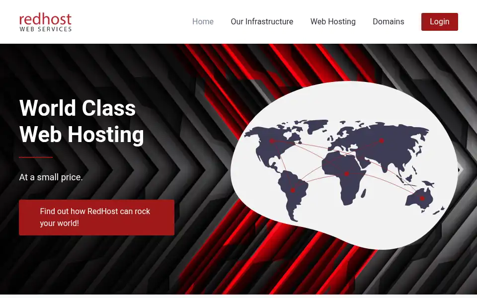 Screenshot of redhost.uk