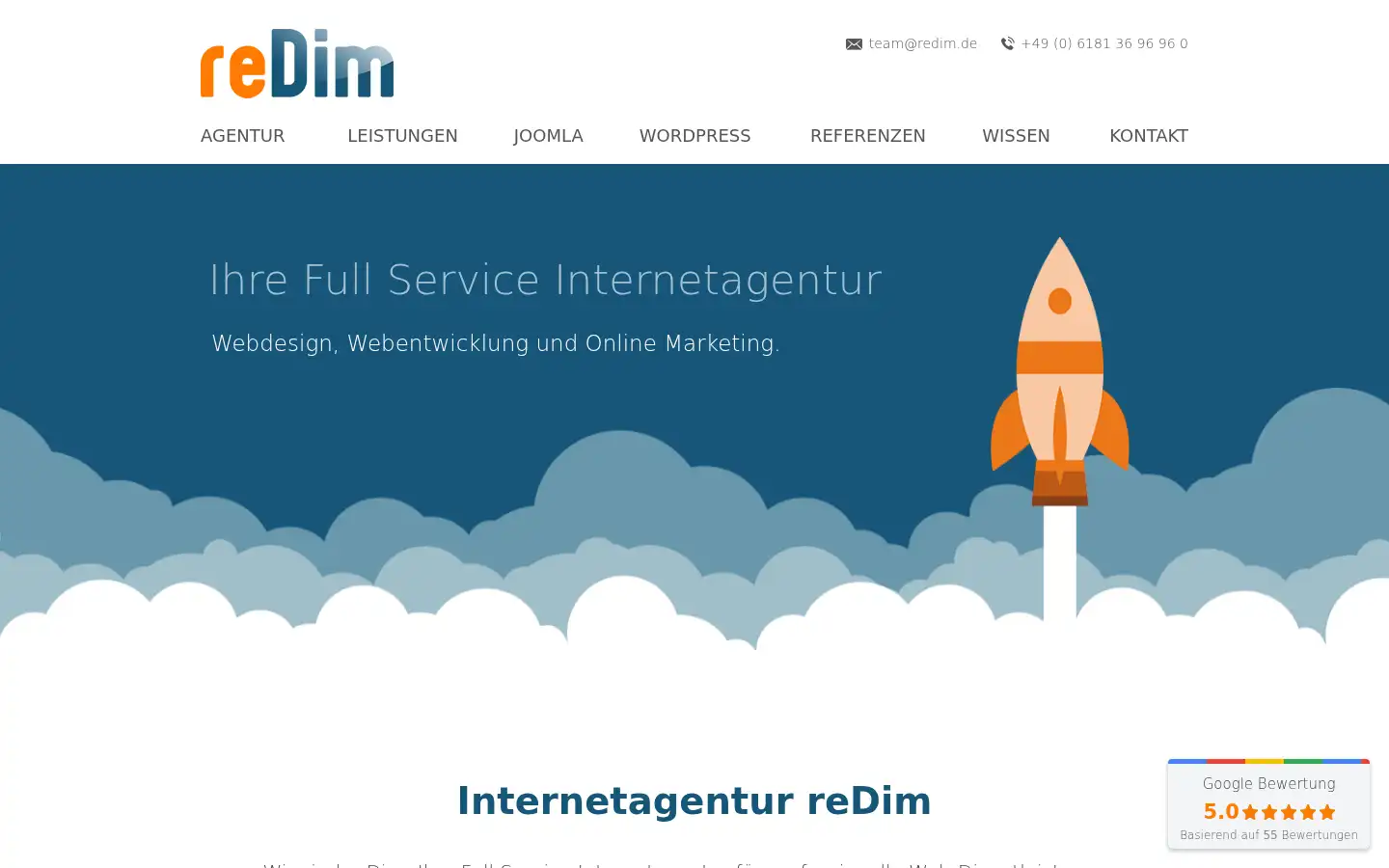 Screenshot of redim.de
