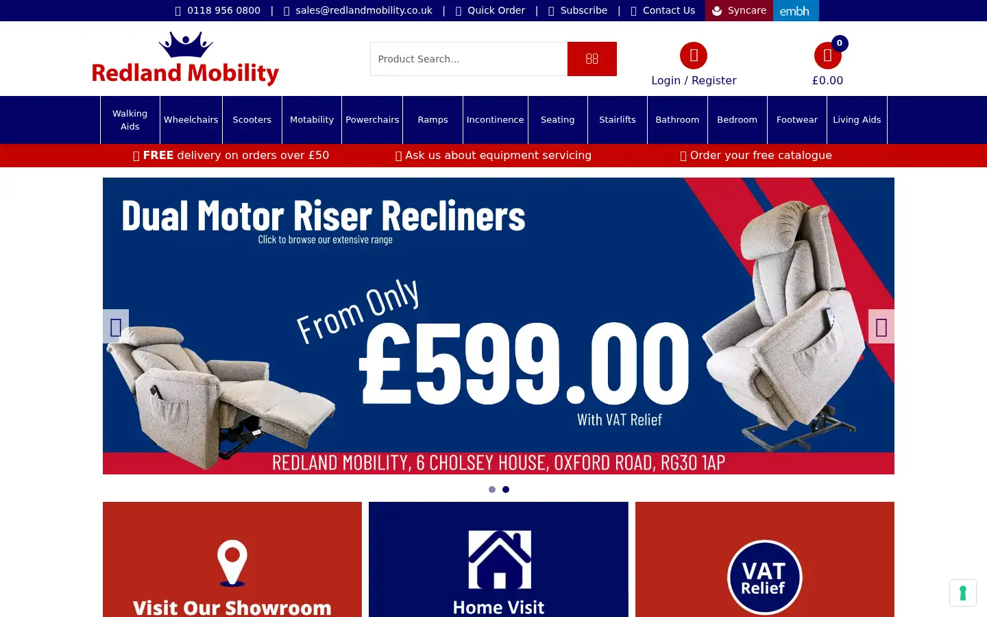 Screenshot of redlandmobility.co.uk