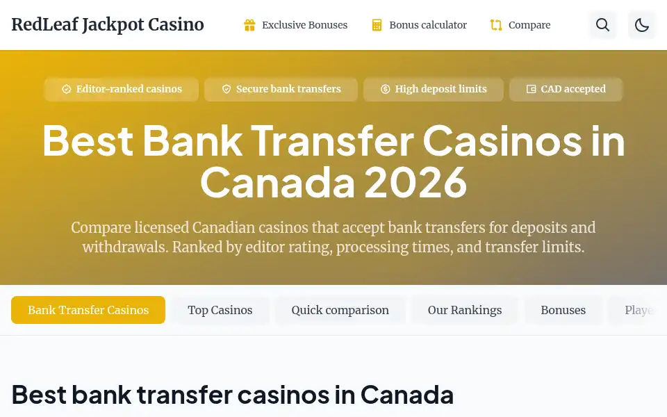 Screenshot of redleafjackpotcasino.com