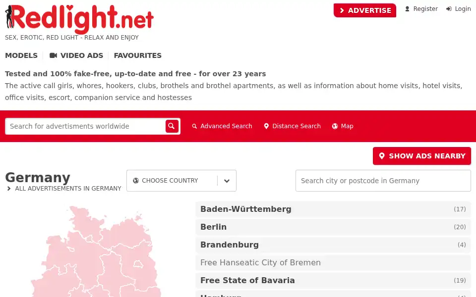 Screenshot of redlight.net