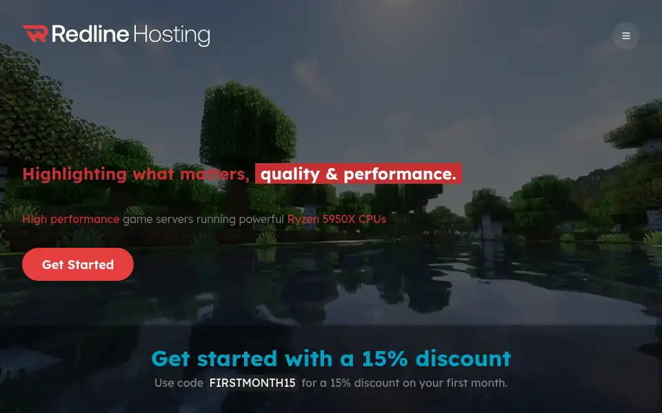 Screenshot of redlinehosting.net