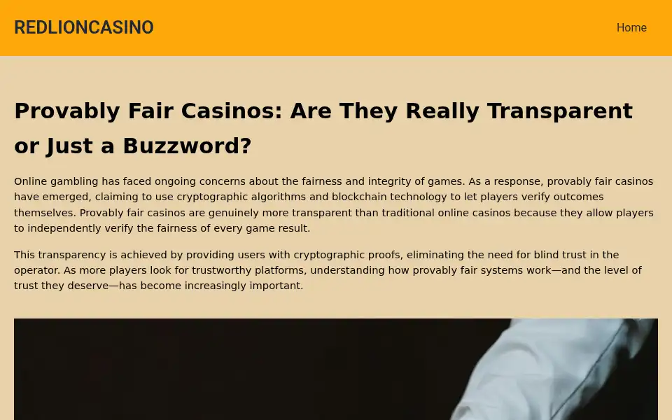Screenshot of redlioncasino.com