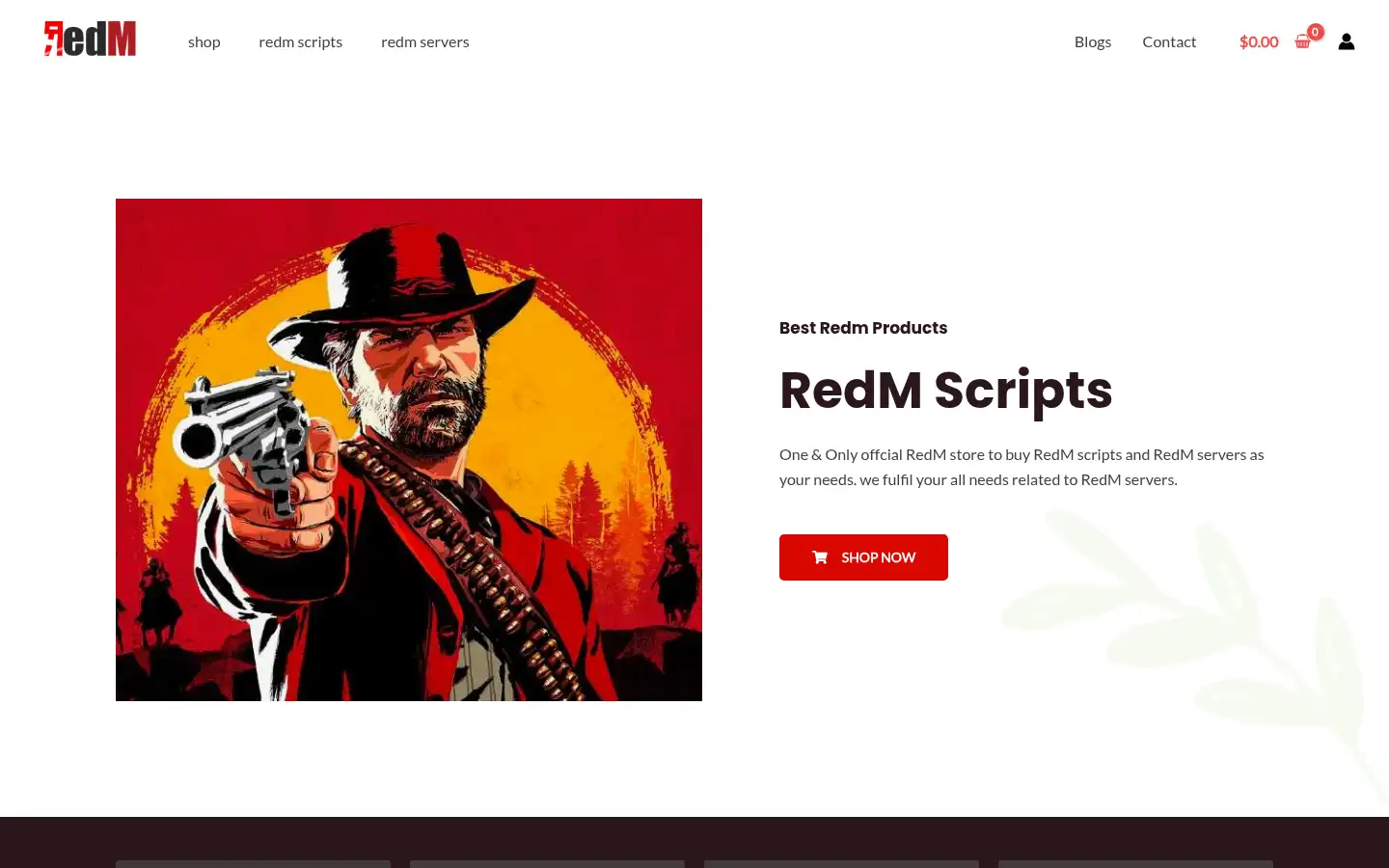 Screenshot of redm.store