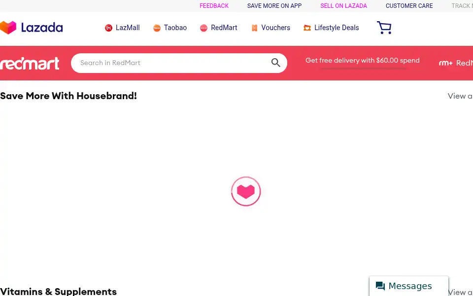 Screenshot of redmart.com