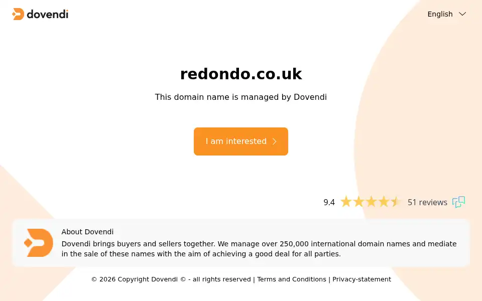 Screenshot of redondo.co.uk