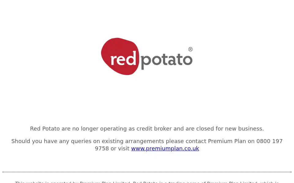 Screenshot of redpotato.co.uk
