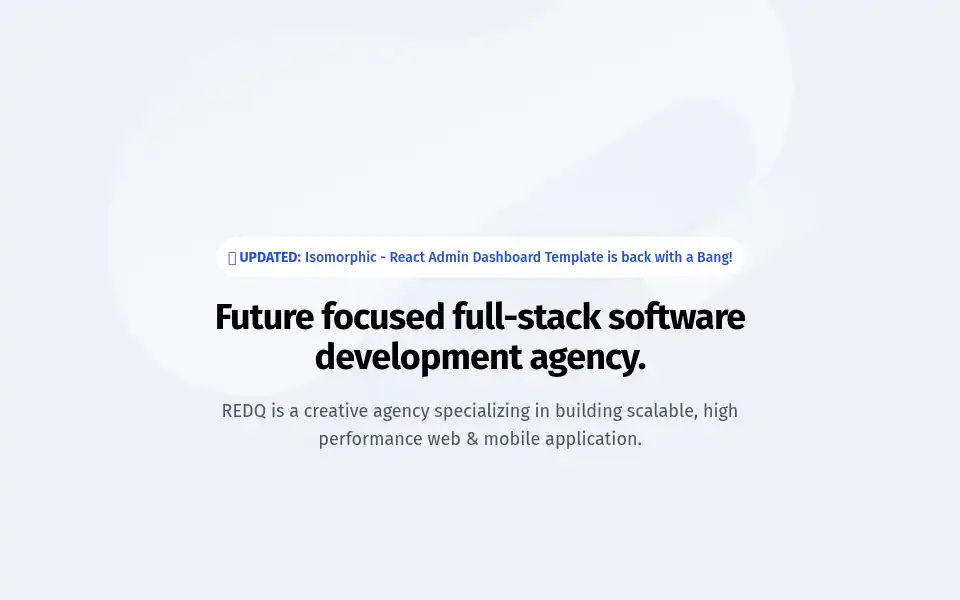 Screenshot of redq.io
