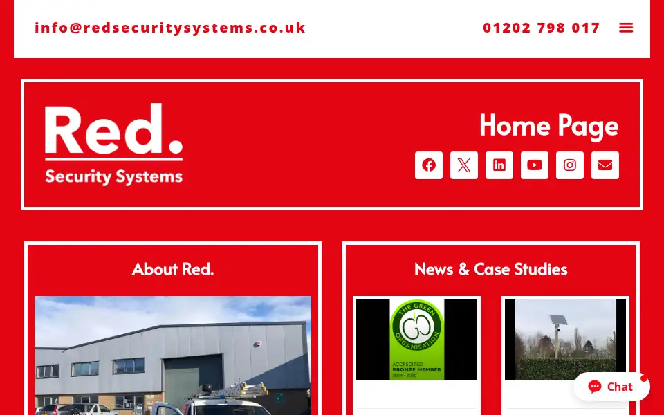 Screenshot of redsecuritysystems.co.uk