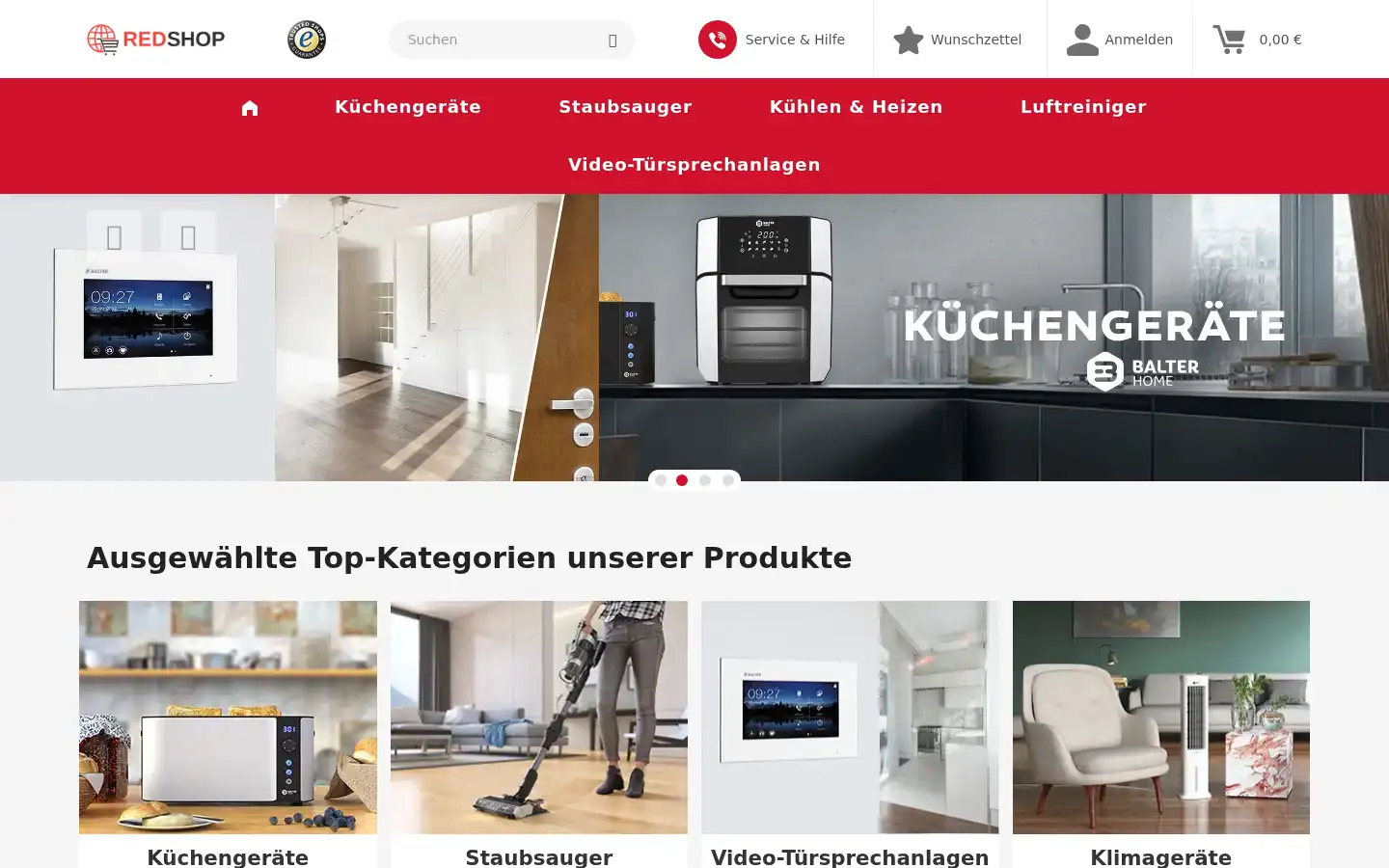 Screenshot of redshop.de