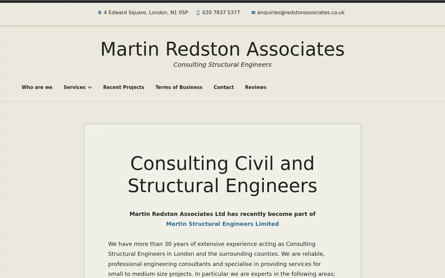 Screenshot of redstonassociates.co.uk