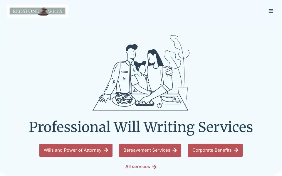 Screenshot of redstonewills.co.uk