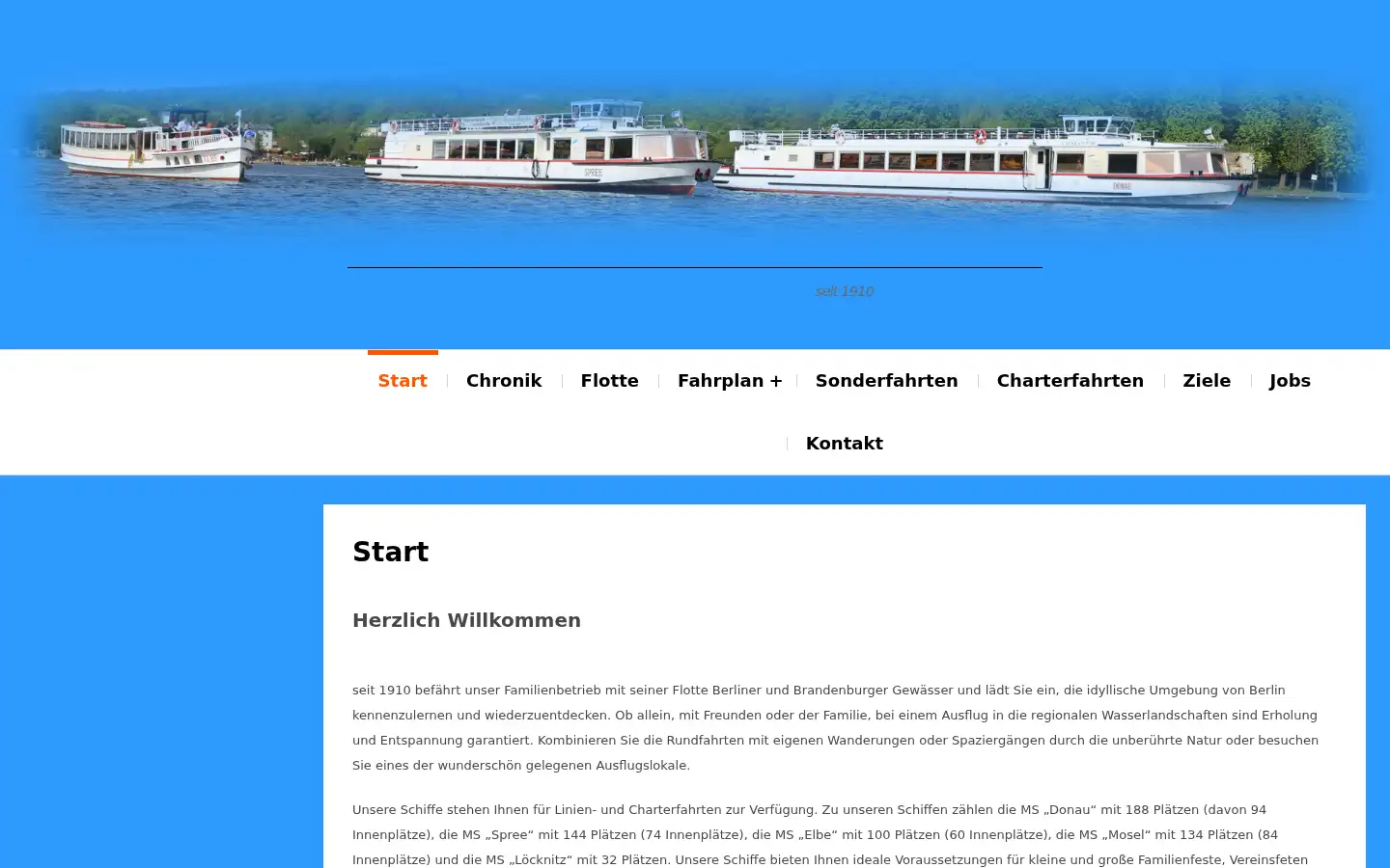 Screenshot of reederei-kutzker.de