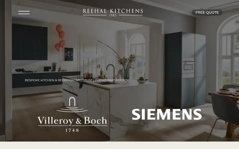 Screenshot of reehalkitchens.co.uk