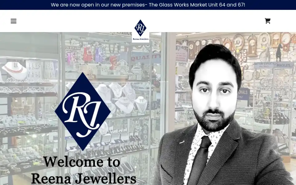Screenshot of reenajewellers.com