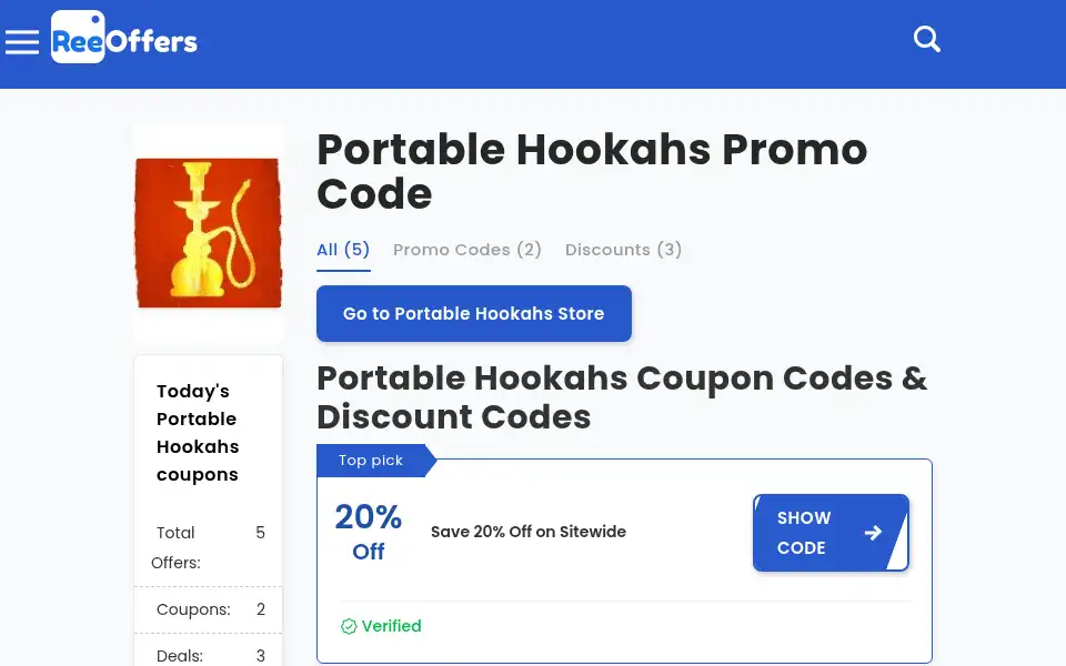 Screenshot of reeoffers.com