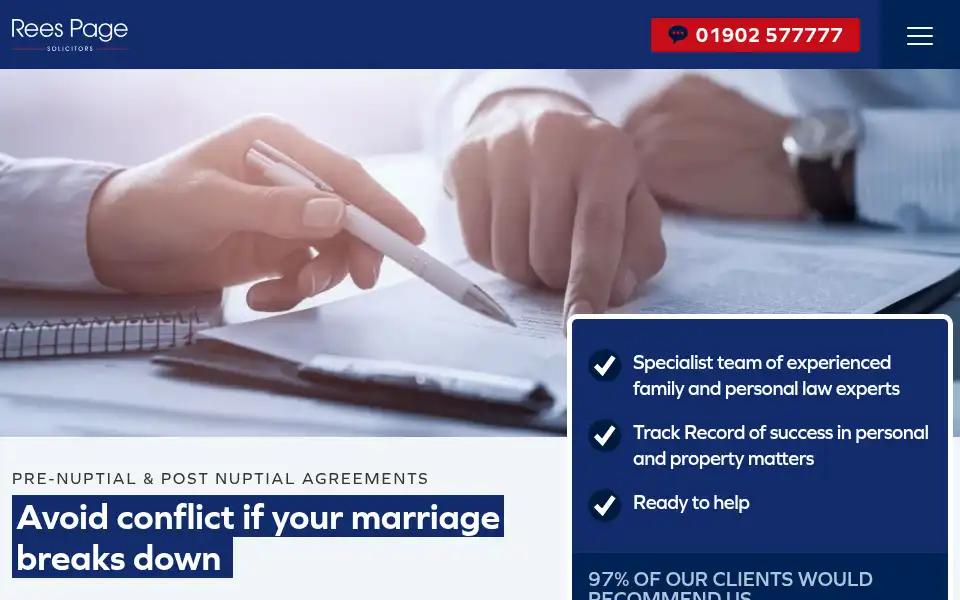 Screenshot of reespage.co.uk