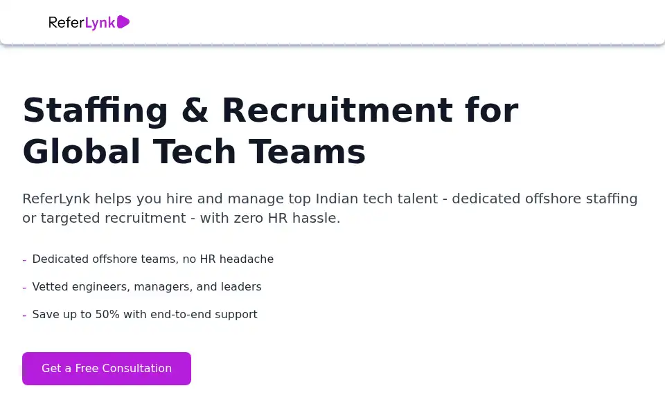 Screenshot of referlynk.com