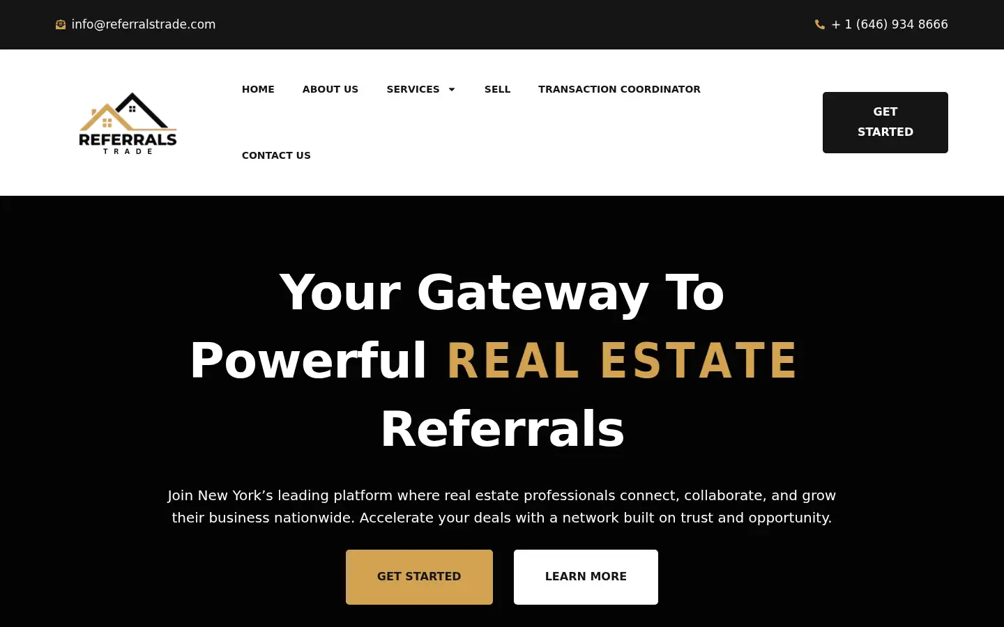 Screenshot of referralstrade.com