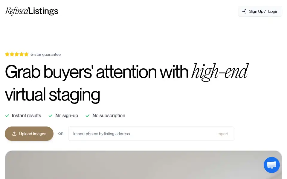 Screenshot of refinedlistings.com