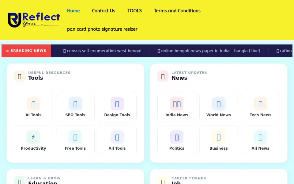 Screenshot of reflectu.in