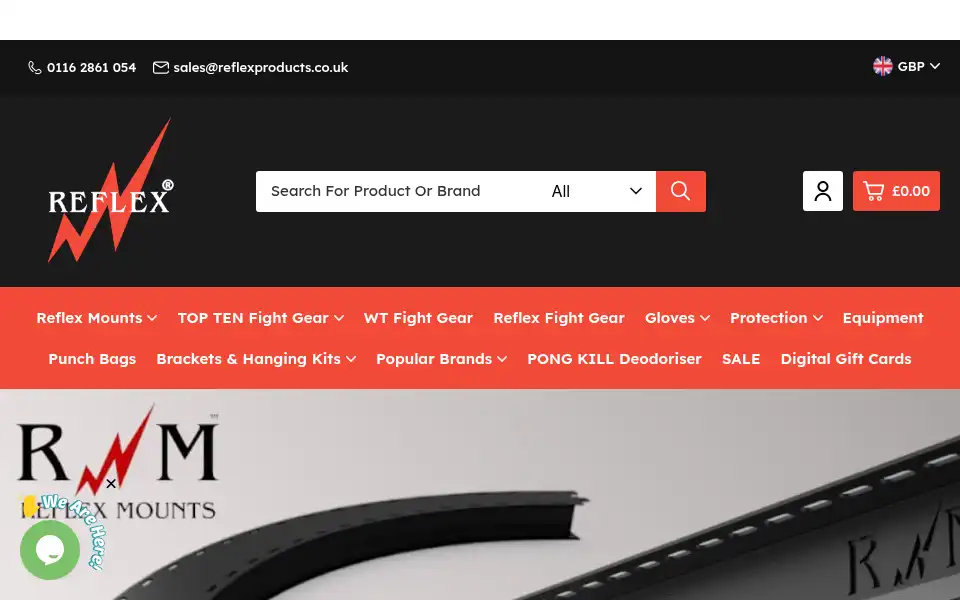 Screenshot of reflexproducts.co.uk