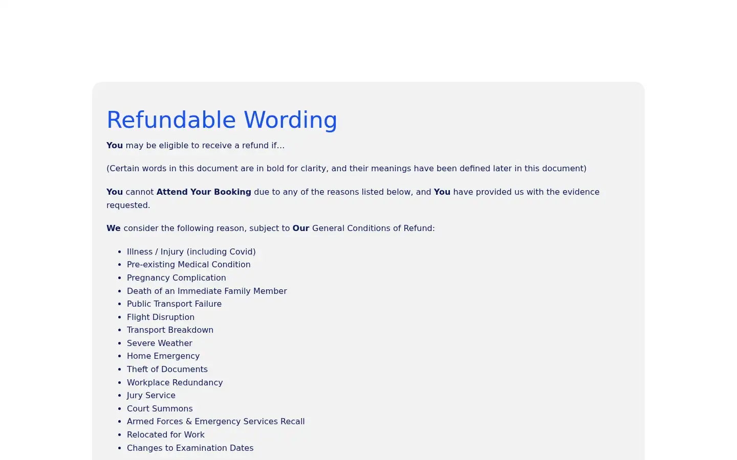 Screenshot of refundable.me