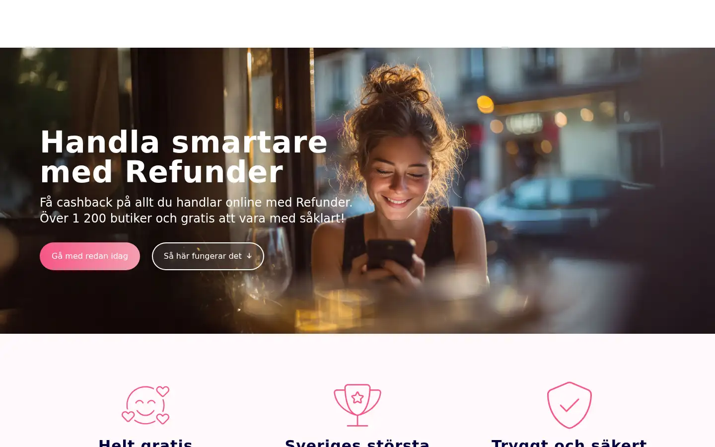 Screenshot of refunder.se