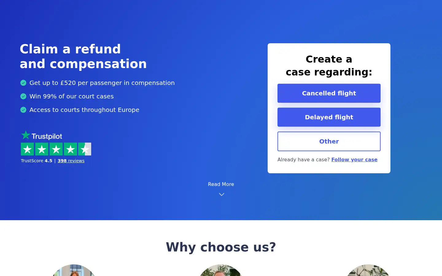 Screenshot of refundmore.com