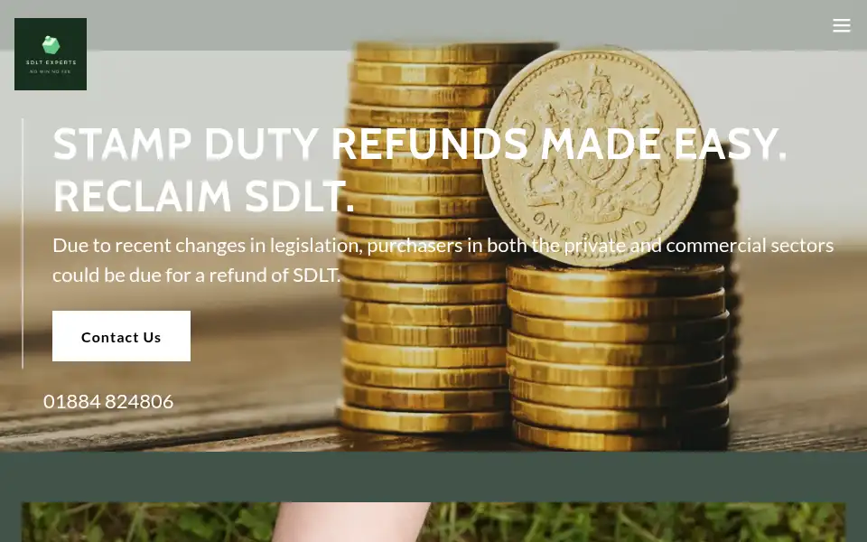 Screenshot of refundmysdlt.co.uk