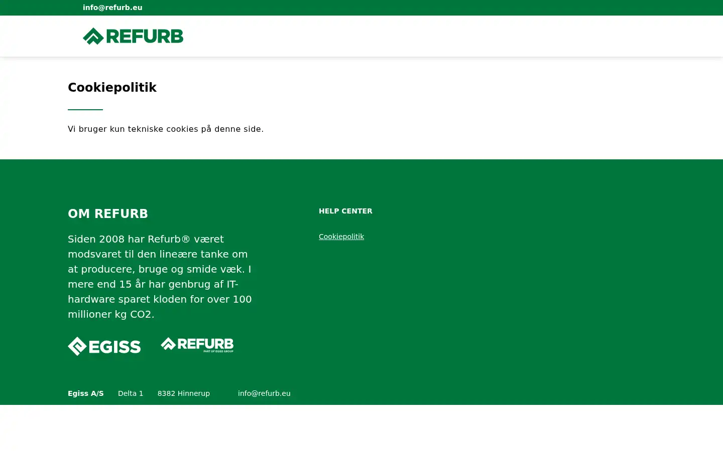 Screenshot of refurb.eu